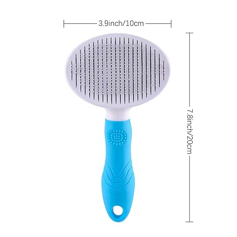 Self-Cleaning Pet Slicker Brush for Dogs and Cats, Grooming and Deshedding Tool