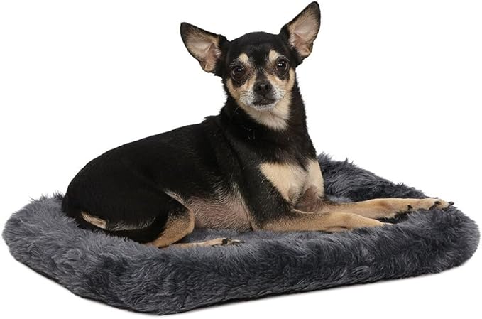 Plush Pet Crate Bed Mat, Soft Dog and Cat Kennel Cushion for 18 Inch Crates