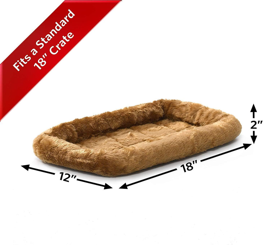 Plush Pet Crate Bed Mat, Soft Dog and Cat Kennel Cushion for 18 Inch Crates
