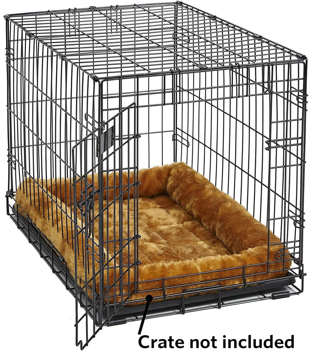 Plush Pet Crate Bed Mat, Soft Dog and Cat Kennel Cushion for 18 Inch Crates