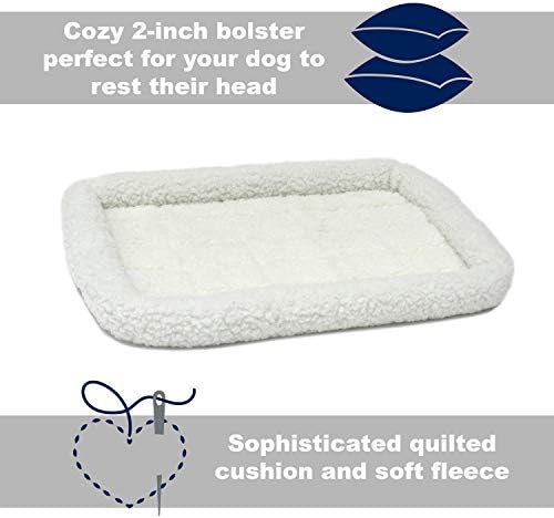 Plush Pet Crate Bed Mat, Soft Dog and Cat Kennel Cushion for 18 Inch Crates